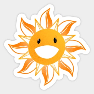 Cute Sun with Big Smile Sticker